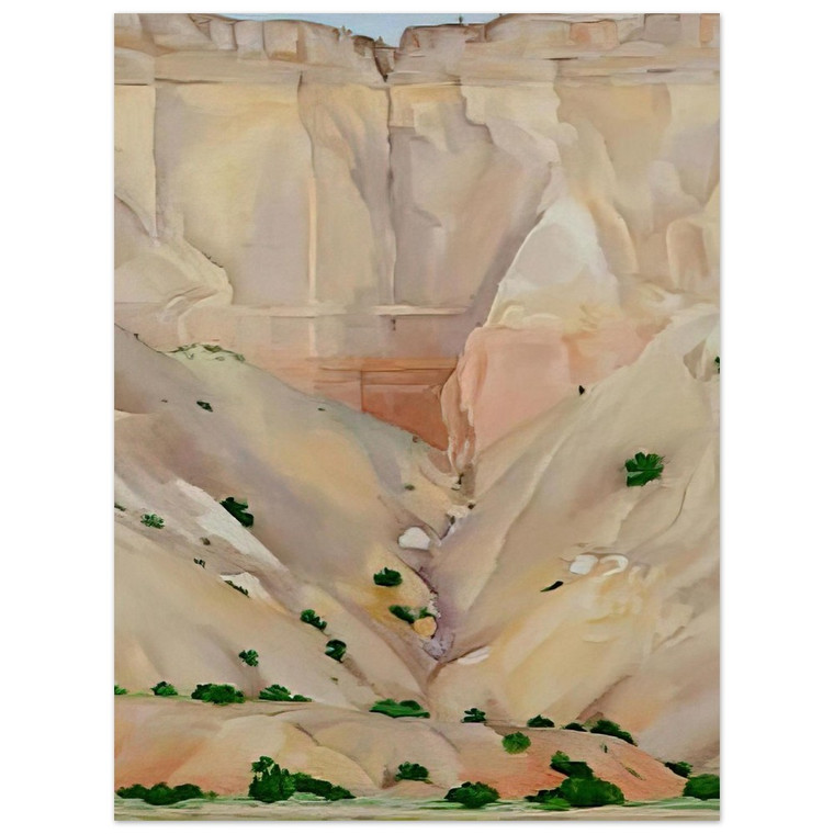Georgia OKeeffe  Cliffs Beyond Abiquiu Dry Waterfall Aluminum Print