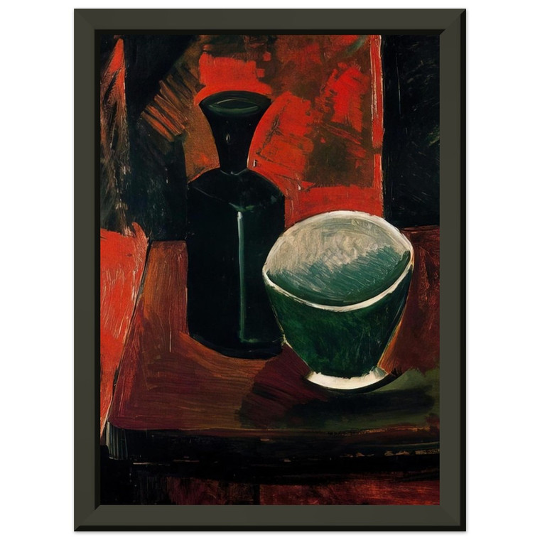 Picasso Green Pan Black Bottle 1908 Premium Metal Framed Art Print / Poster