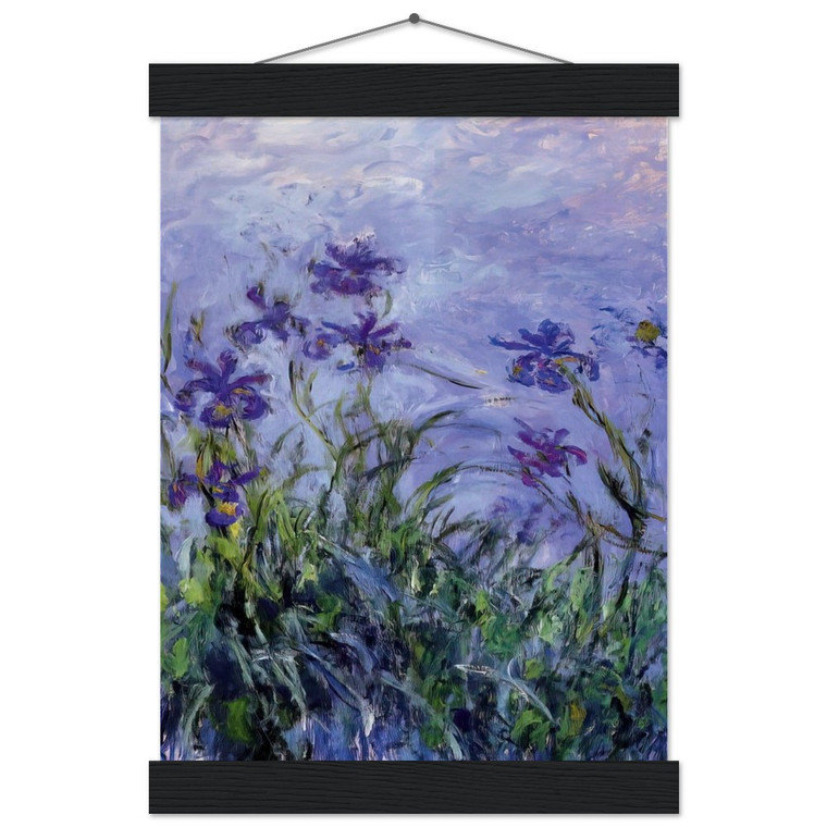 claude monet  Lilac Irises Museum-Quality Matte Paper Poster with Hanger