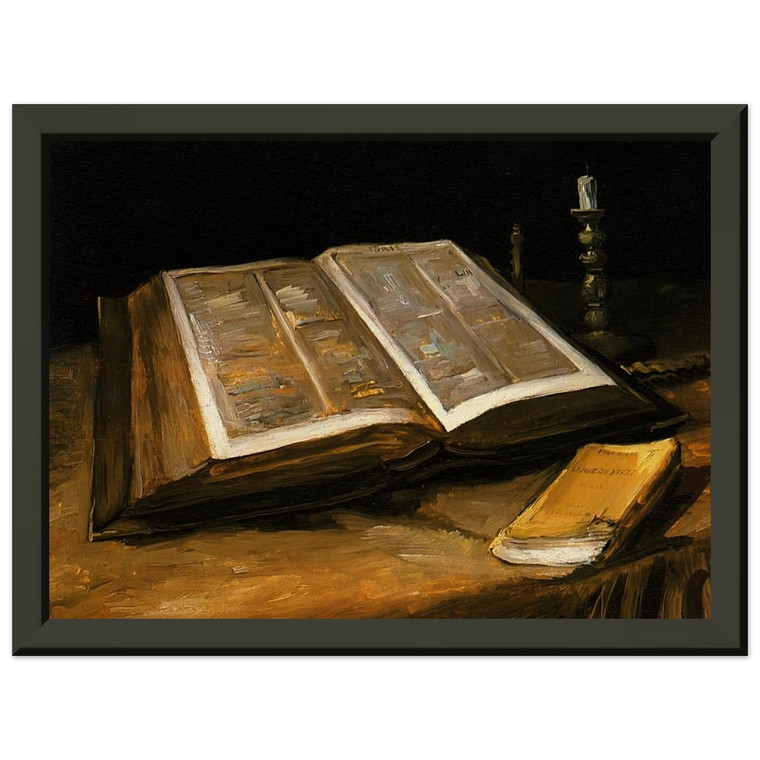 Vincent van Gogh  Still Life with Bible Premium Metal Framed Art Print / Poster