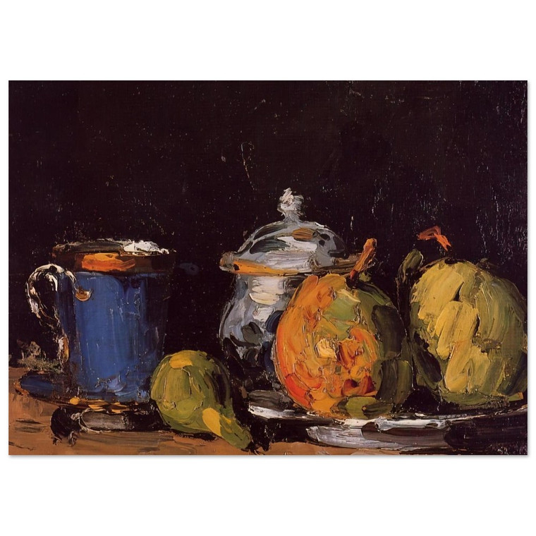 Paul Cezanne  Sugar Bowl Pears and Blue Cup Fine Art Poster / Art Print