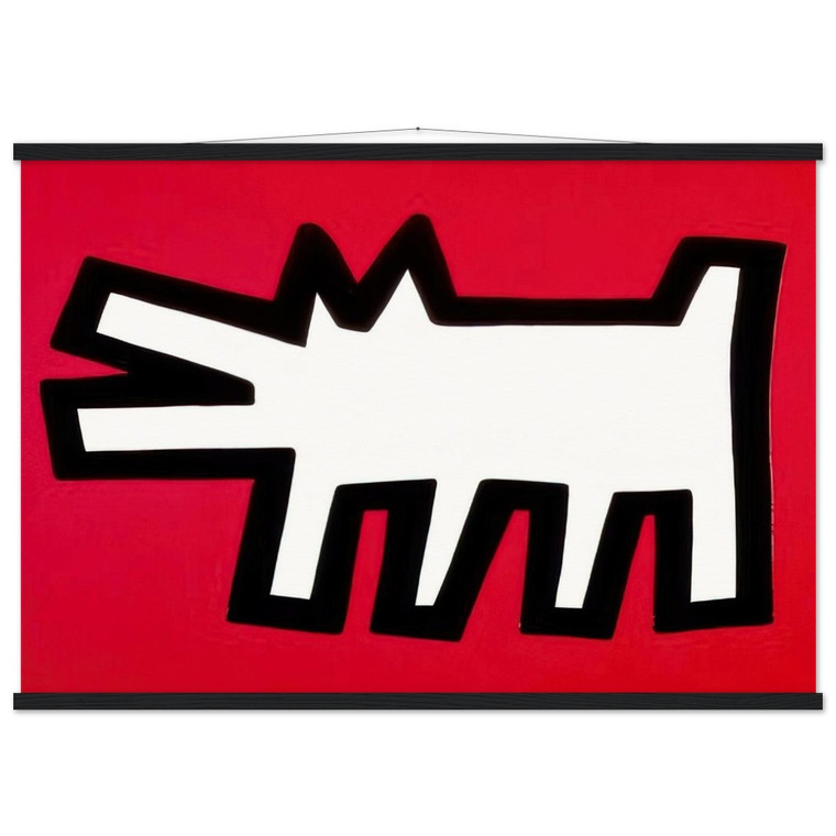 Keith Haring  BARKING DOG 1990 N2 Museum-Quality Matte Paper Poster with Hanger