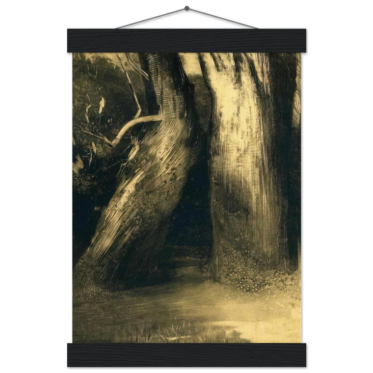 Odilon Redon  TWO TREES 1875 Museum-Quality Matte Paper Poster with Hanger