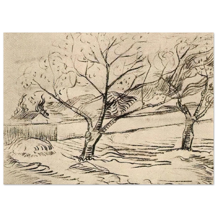 Vincent van Gogh  Two Trees Fine Art Poster / Art Print