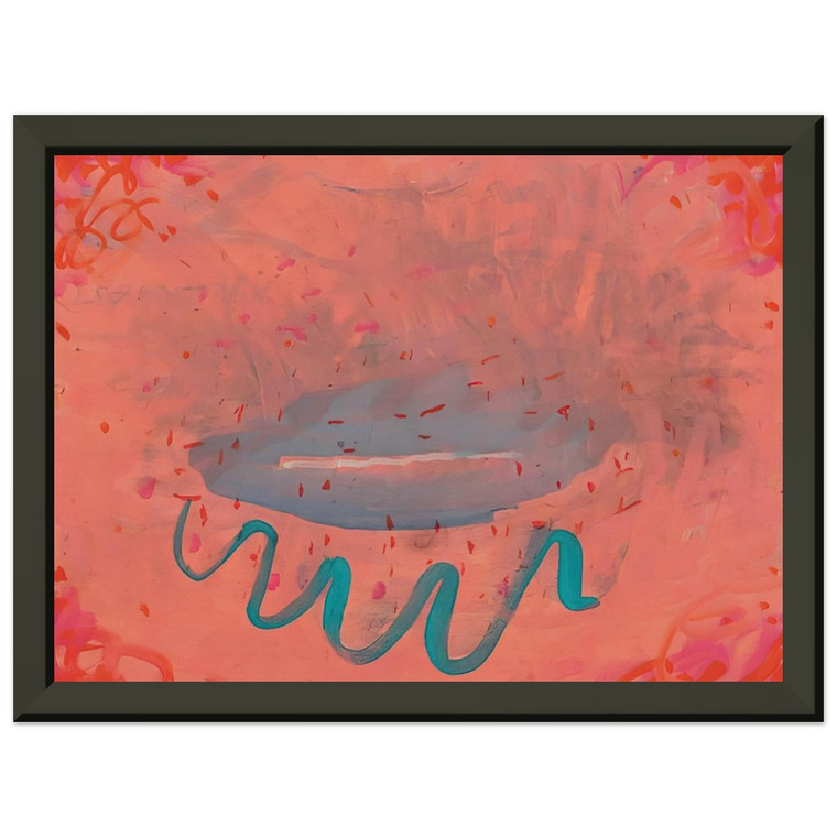 Paul Thek Untitled Lips Turquoise 1984 Premium Metal Framed Art Print / Poster