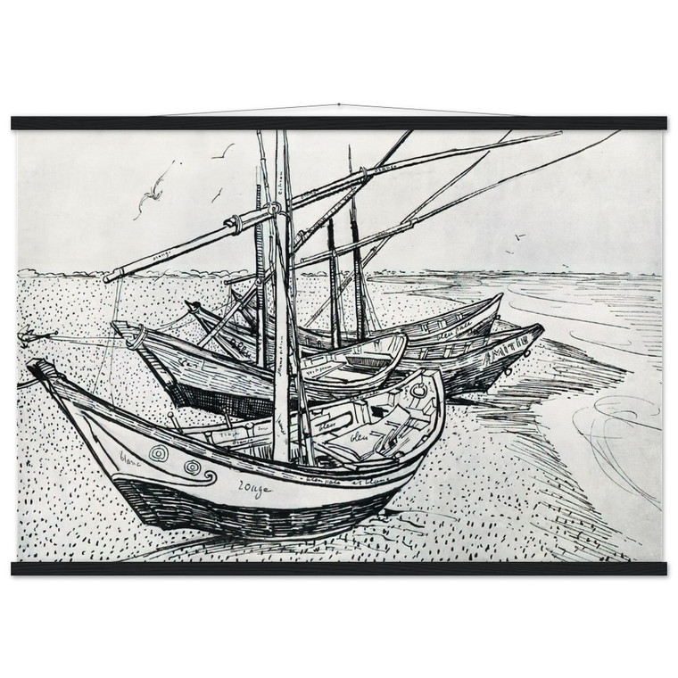 Van Gogh Fishing Boats Museum-Quality Matte Paper Poster with Hanger