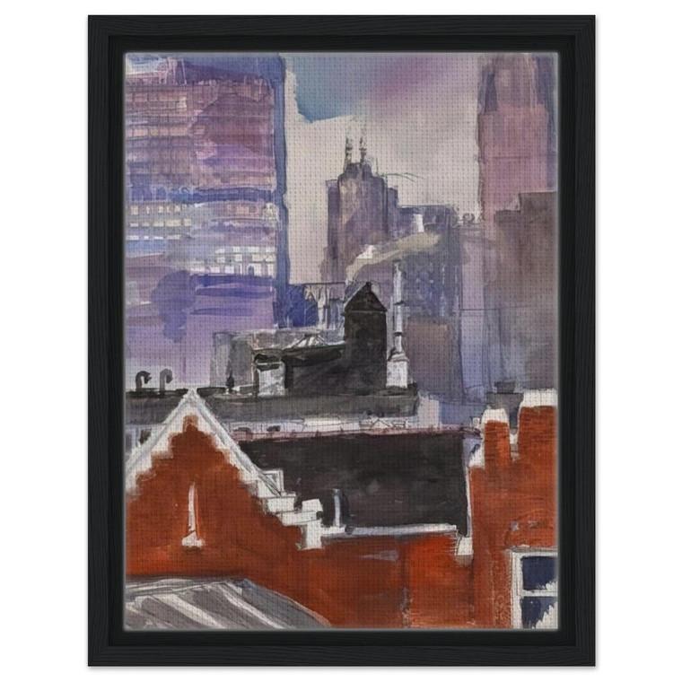 Paul Thek  Untitled cityscape  1986 Framed Canvas