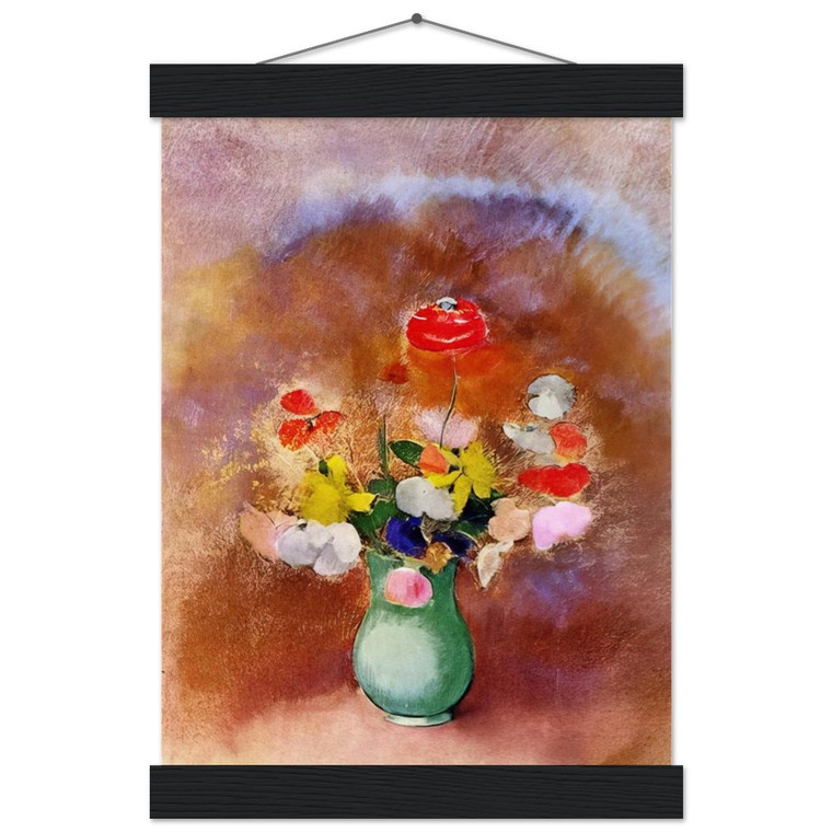 Odilon Redon  POPPIES IN A VASE Museum-Quality Matte Paper Poster with Hanger