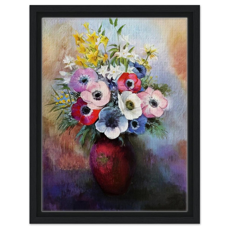 Odilon Redon  ANEMONES N2 Framed Canvas
