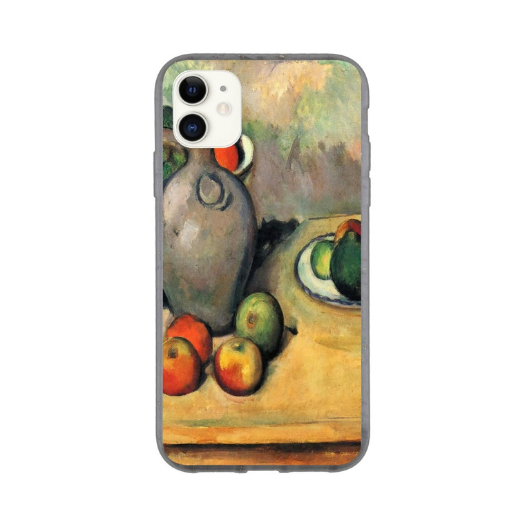 Paul Cezanne - Still life jug and fruit on a table Bio case