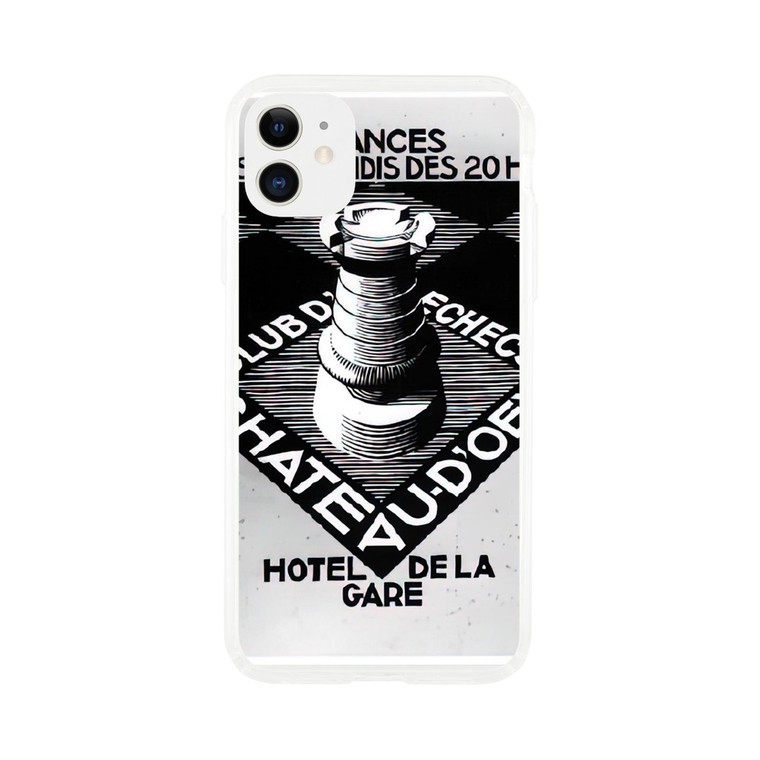 MC Escher - ADVERTISEMENT CHESS CLUB CHATEAU DOEX JULY 1936 1936 Clear case