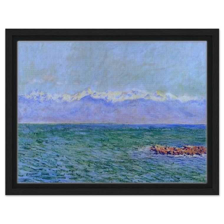 claude monet  The Sea and the Alps Framed Canvas