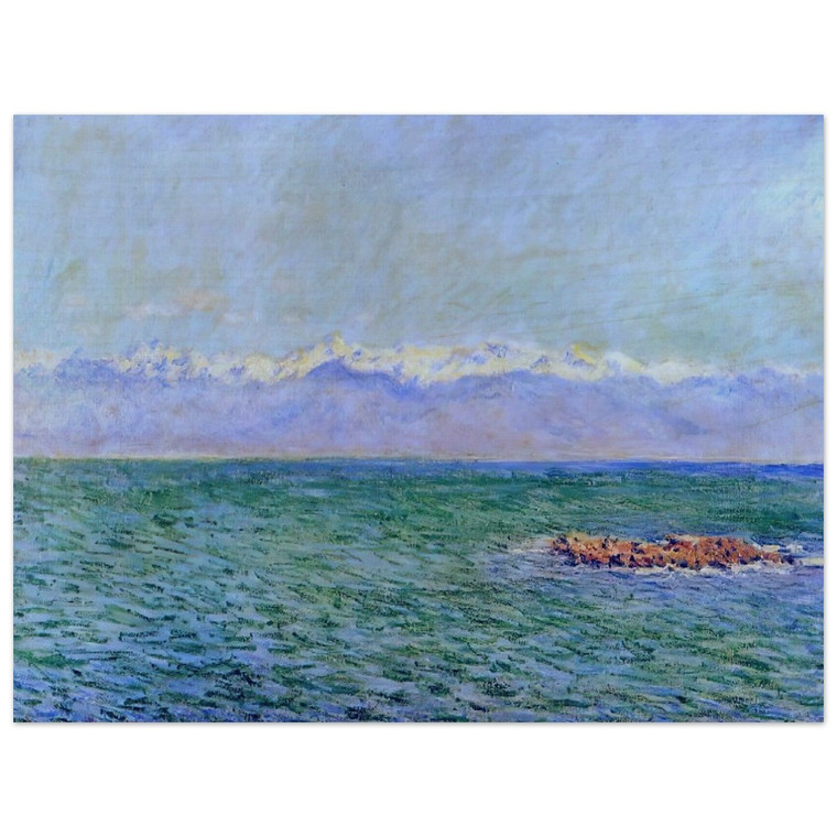 claude monet  The Sea and the Alps Wood Print