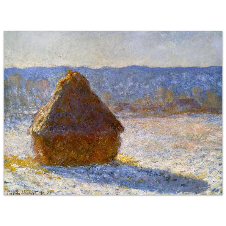 claude monet  Grainstack Snow Effect Morning Aluminum Print
