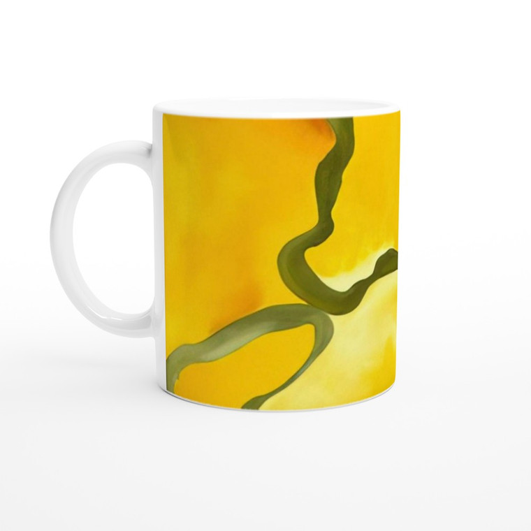 Georgia OKeeffe - Green Yellow and Orange Ceramic Mug