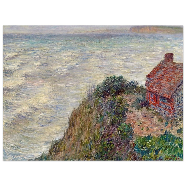 claude monet  Fishermans House in PetitAilly Wood Print