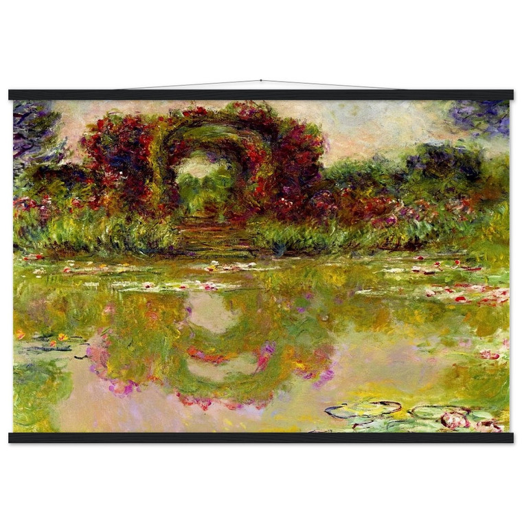 Monet Rose Arches at Giverny Museum-Quality Matte Paper Poster with Hanger