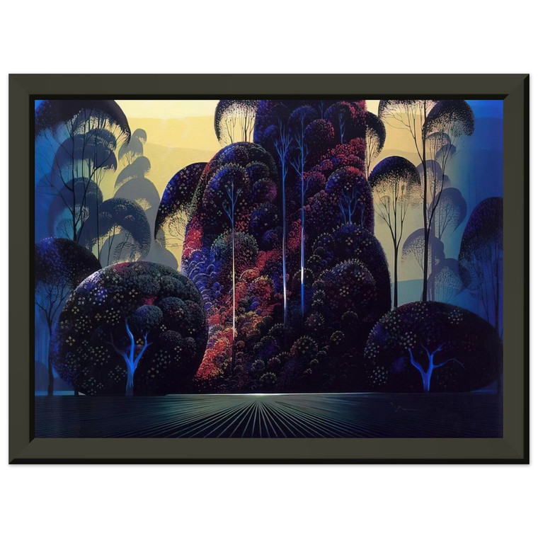 Eyvind Earle  Mendocino Premium Metal Framed Art Print / Poster