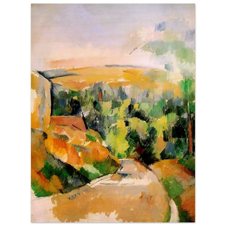 Paul Cezanne  The Bend in the road Wood Print