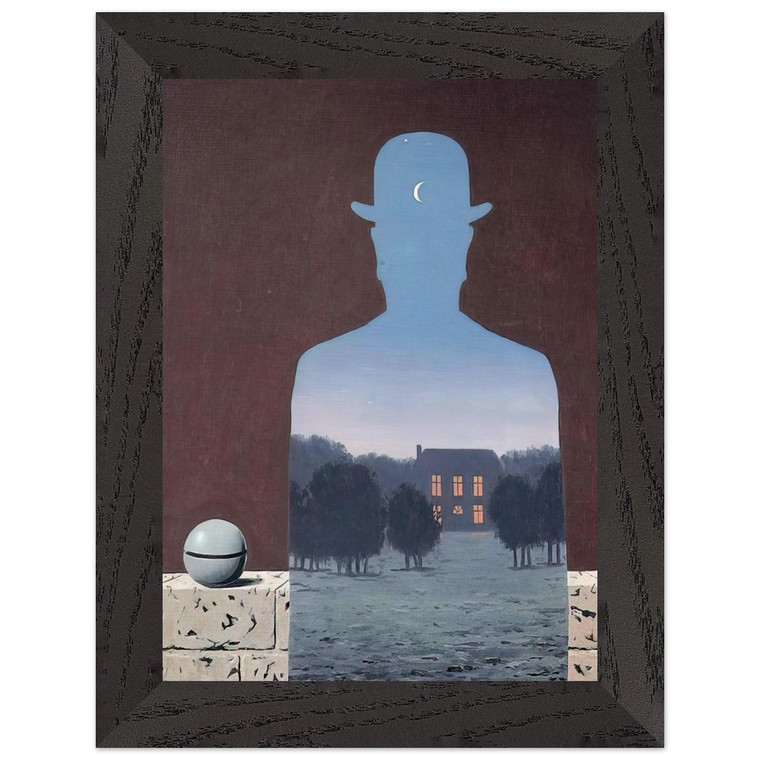 Rene Magritte  THE HAPPY DONOR 1966 Premium Wooden Framed Art Print / Poster
