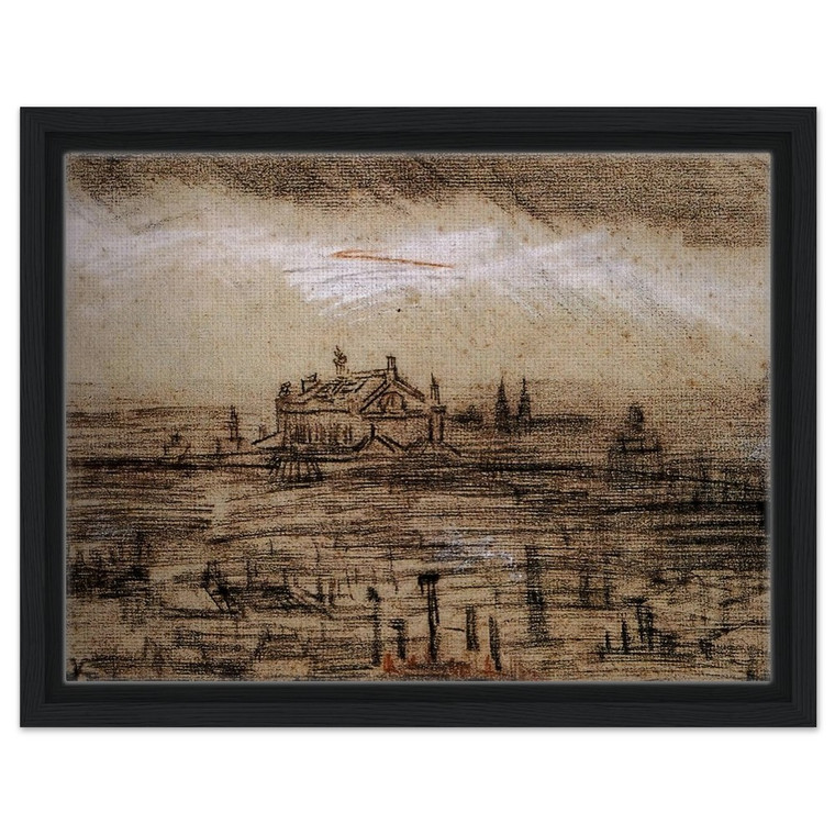 Vincent van Gogh  A View of Paris with the Op Framed Canvas