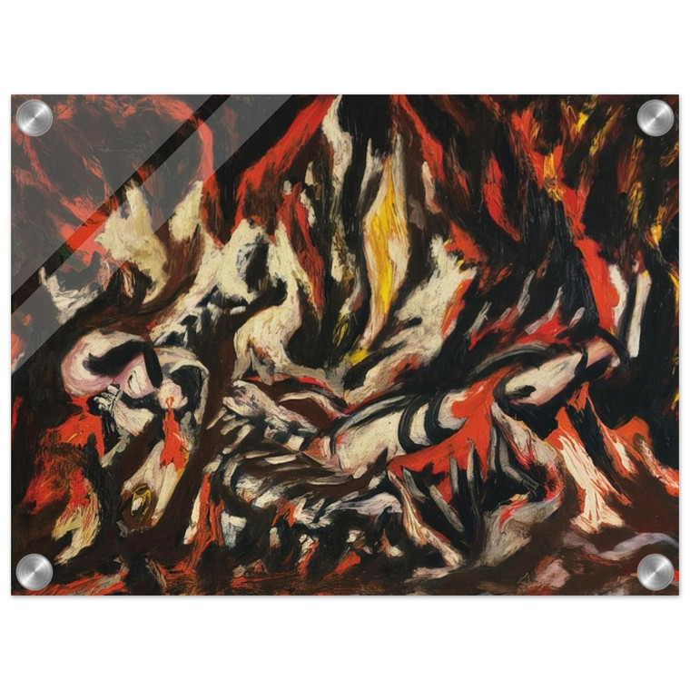 Jackson Pollock  THE FLAME 1938 Acrylic Print