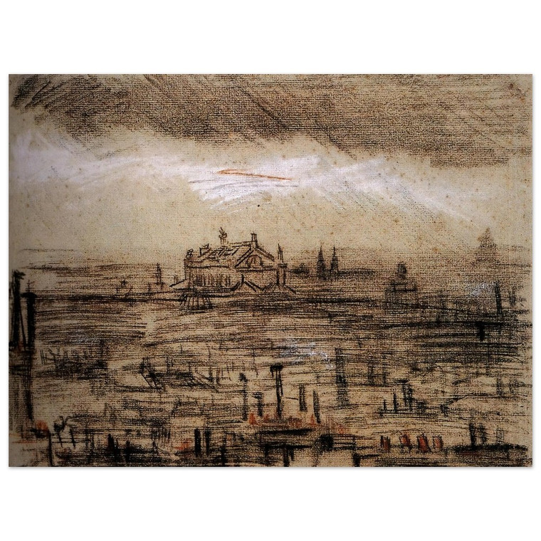 Vincent van Gogh  A View of Paris with the Op Aluminum Print
