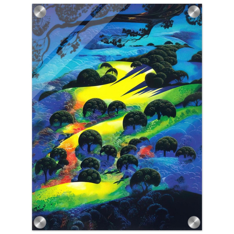 Eyvind Earle  Fading Sunset Flame Acrylic Print