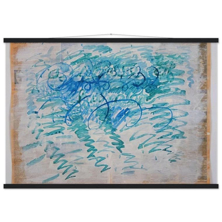 Paul Thek Untitled Blue ZigZags 1988 Poster with Hanger