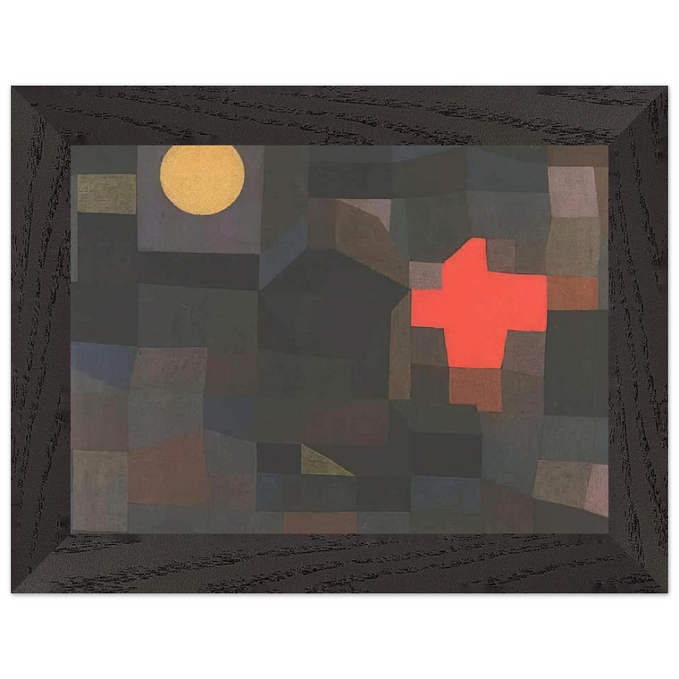 Paul Klee  FIRE FULL MOON 1933 Premium Wooden Framed Art Print / Poster