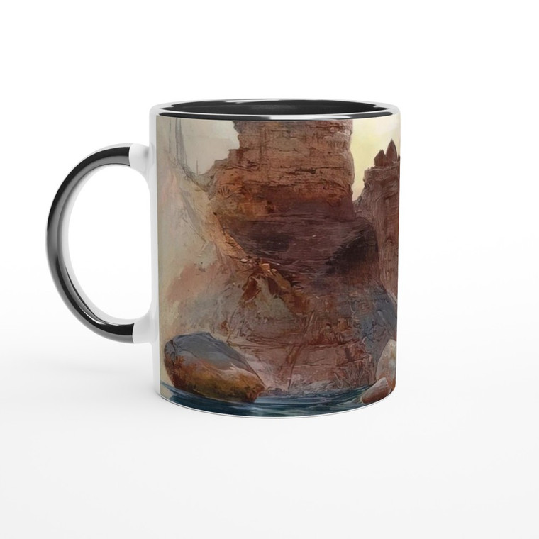Thomas Moran - Tower Falls Yellowstone Ceramic Mug with Color Inside