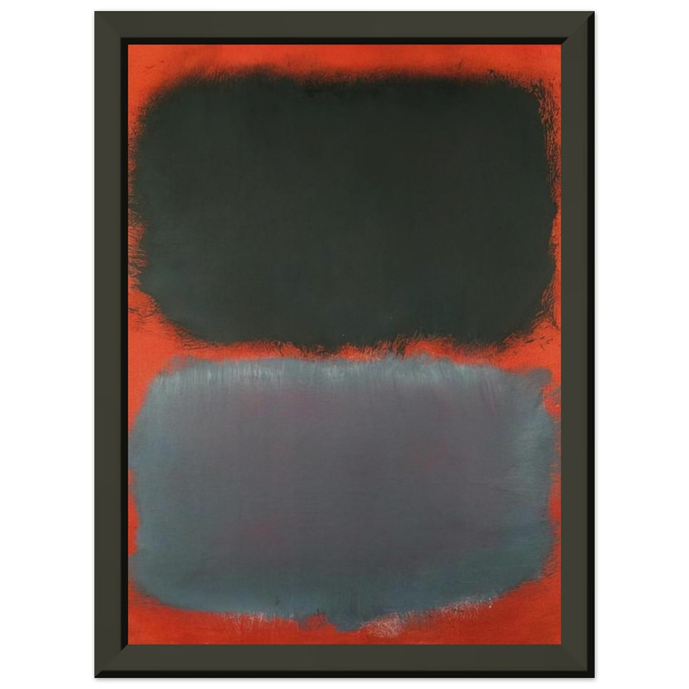 Mark Rothko Untitled Gray on Red 1968 Premium Metal Framed Art Print / Poster