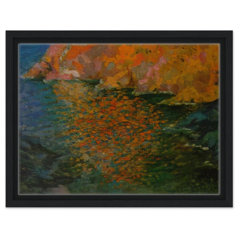 Salvador Dali  SMALL ROCKY BAY OF NANS CADAQUES 1921 Framed Canvas