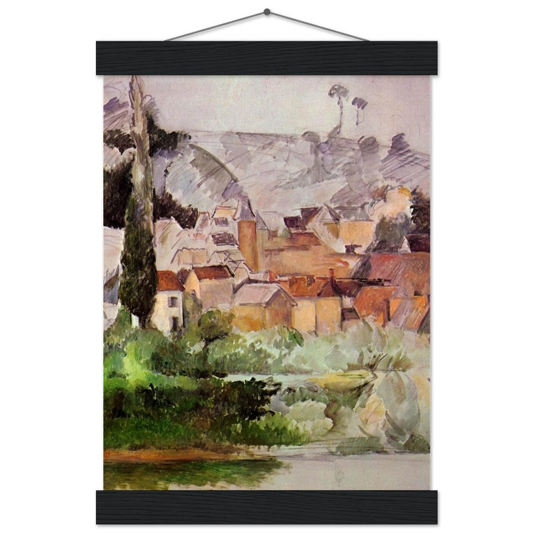 Paul Cezanne Medan Chateau Village Matte Poster with Hanger