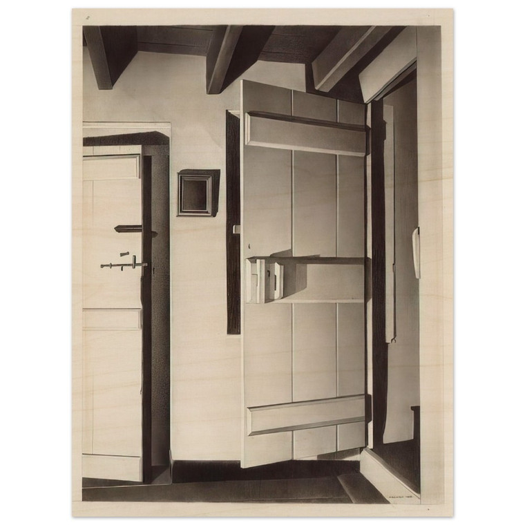 Charles Sheeler  The Open Door  1932 Wood Print