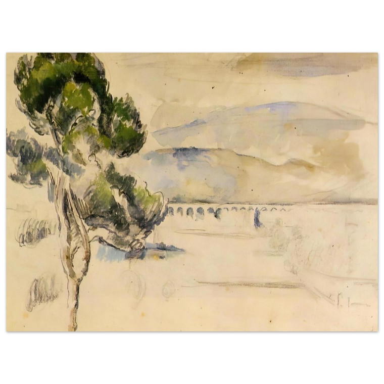 Paul Cezanne  Pine Tree in the Arc Valley Aluminum Print