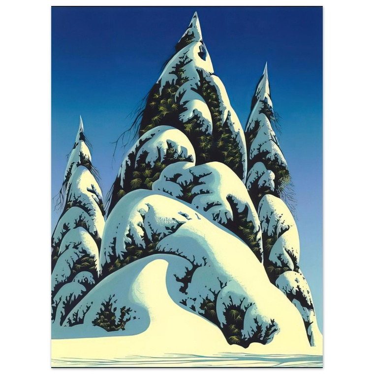 Eyvind Earle  New Fallen Snow Aluminum Print