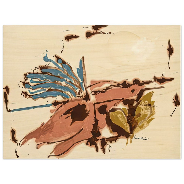 Helen Frankenthaler  Pink Bird Figure I 1961 Wood Print