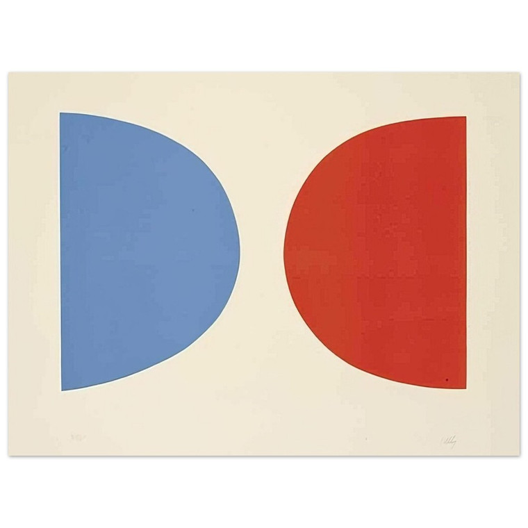 Ellsworth Kelly  Blue and Orange Aluminum Print