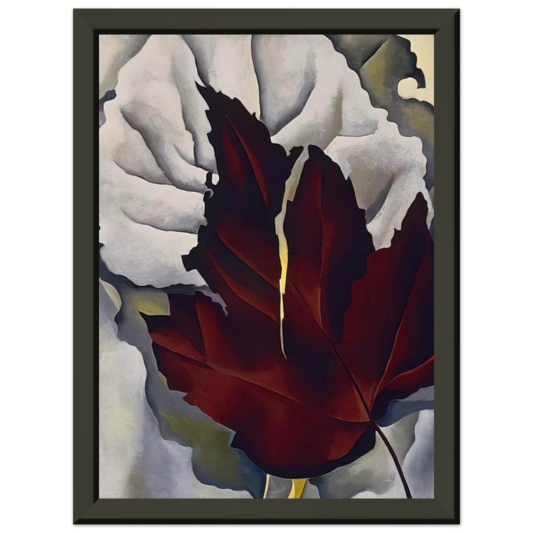 Georgia OKeeffe  Pattern of Leaves Premium Metal Framed Art Print / Poster