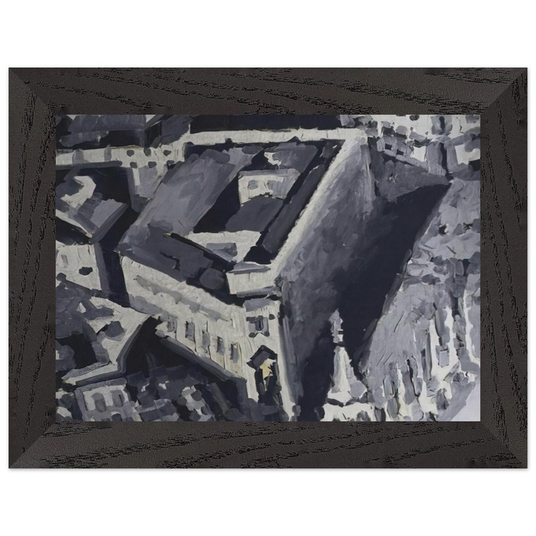 Gerhard Richter  TOWNSCAPE M2 1968 Premium Wooden Framed Art Print / Poster