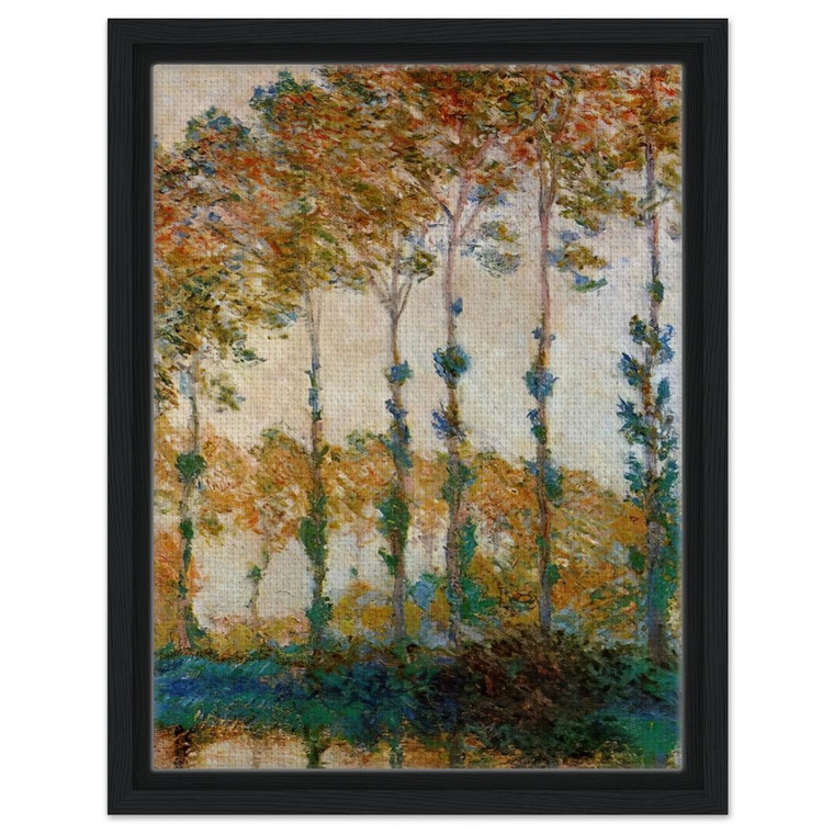 claude monet  Poplars on the Banks of the Epte Autumn Framed Canvas