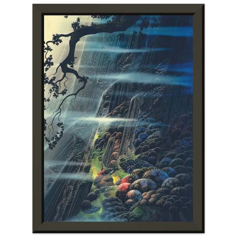 Eyvind Earle  Evening Magic Premium Metal Framed Art Print / Poster