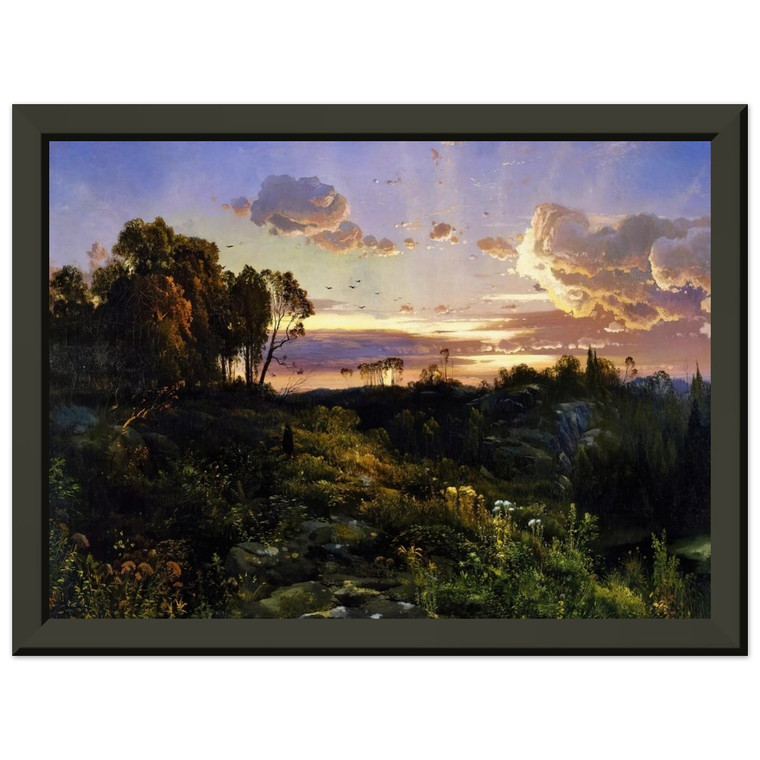 Thomas Moran  Dusk Wings Premium Metal Framed Art Print / Poster
