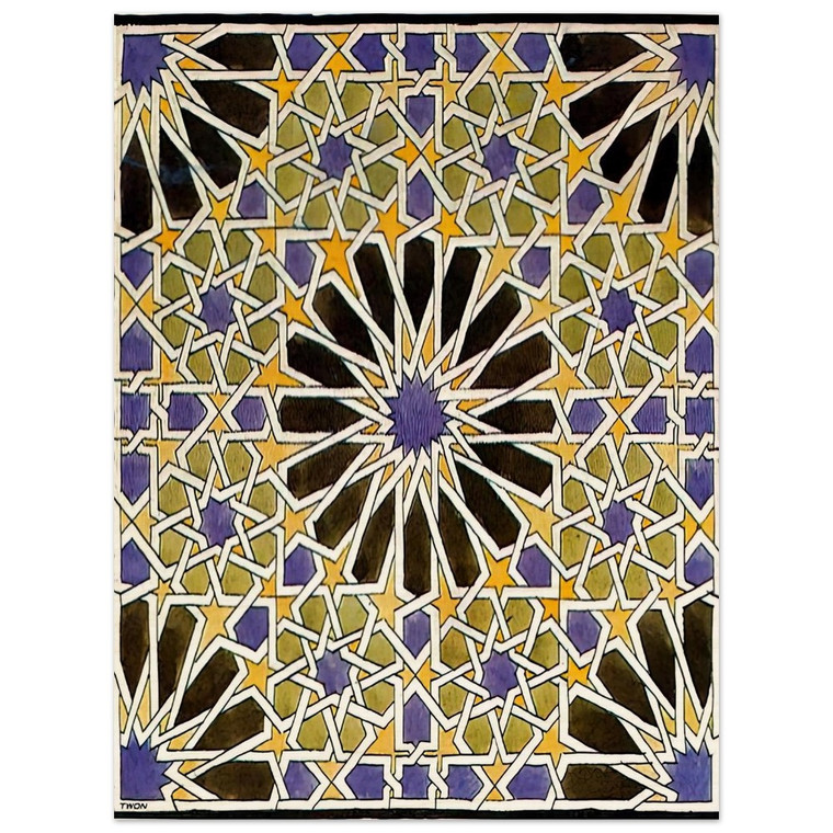 MC Escher  MURAL MOSAIC IN THE ALHAMBRA Wood Print