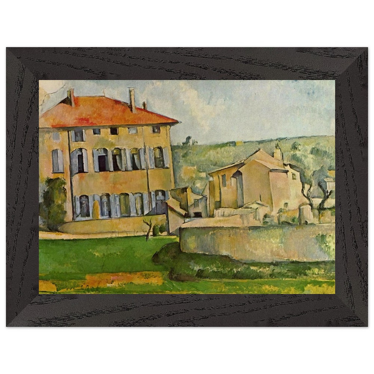Paul Cezanne House and Farm at Jas de Bouffan Wood Framed Art Print
