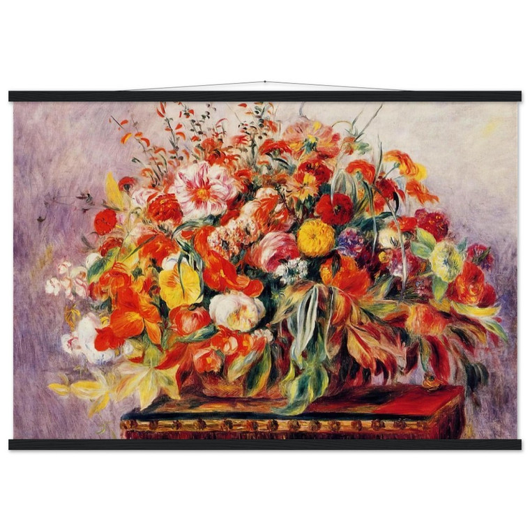 Pierre-Auguste Renoir Basket of Flowers Museum-Quality Matte Poster Hanger