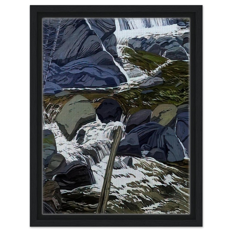 Neil Welliver  Base of Falls  1989 Framed Canvas