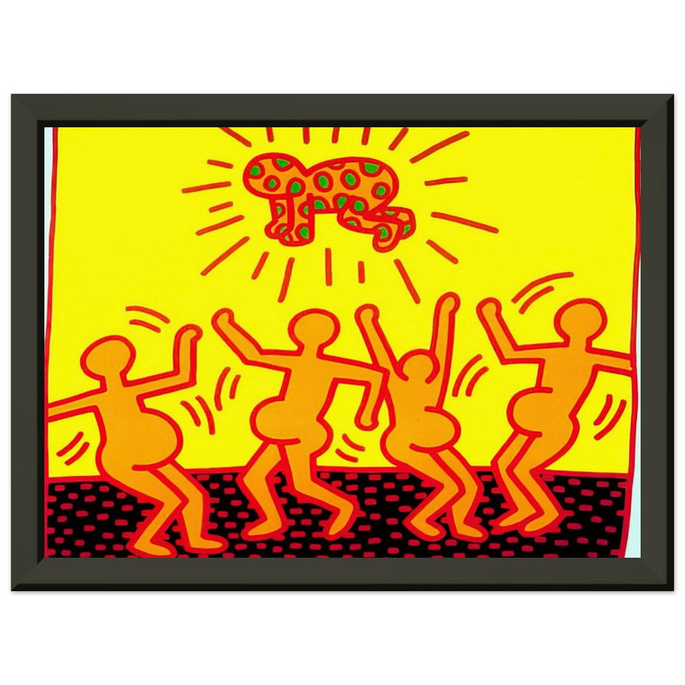 Keith Haring  UNTITLED 1983 1 N2 Premium Metal Framed Art Print / Poster