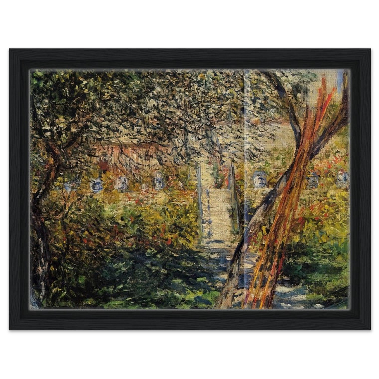 claude monet  Garden at Vetheuil Framed Canvas